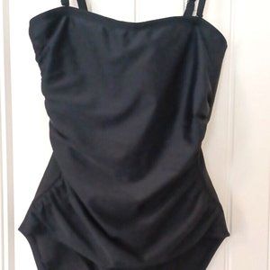 DKNY Black One Piece Swimsuit M with Pads NWT
